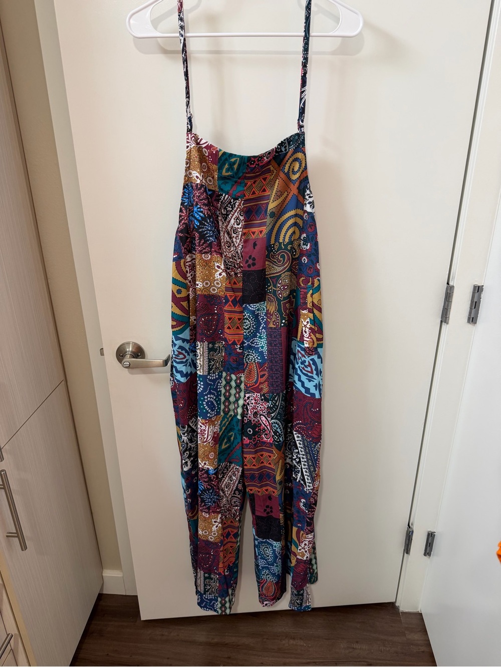 Bohemian Patchwork Print Women's Jumpsuit - Multicolor